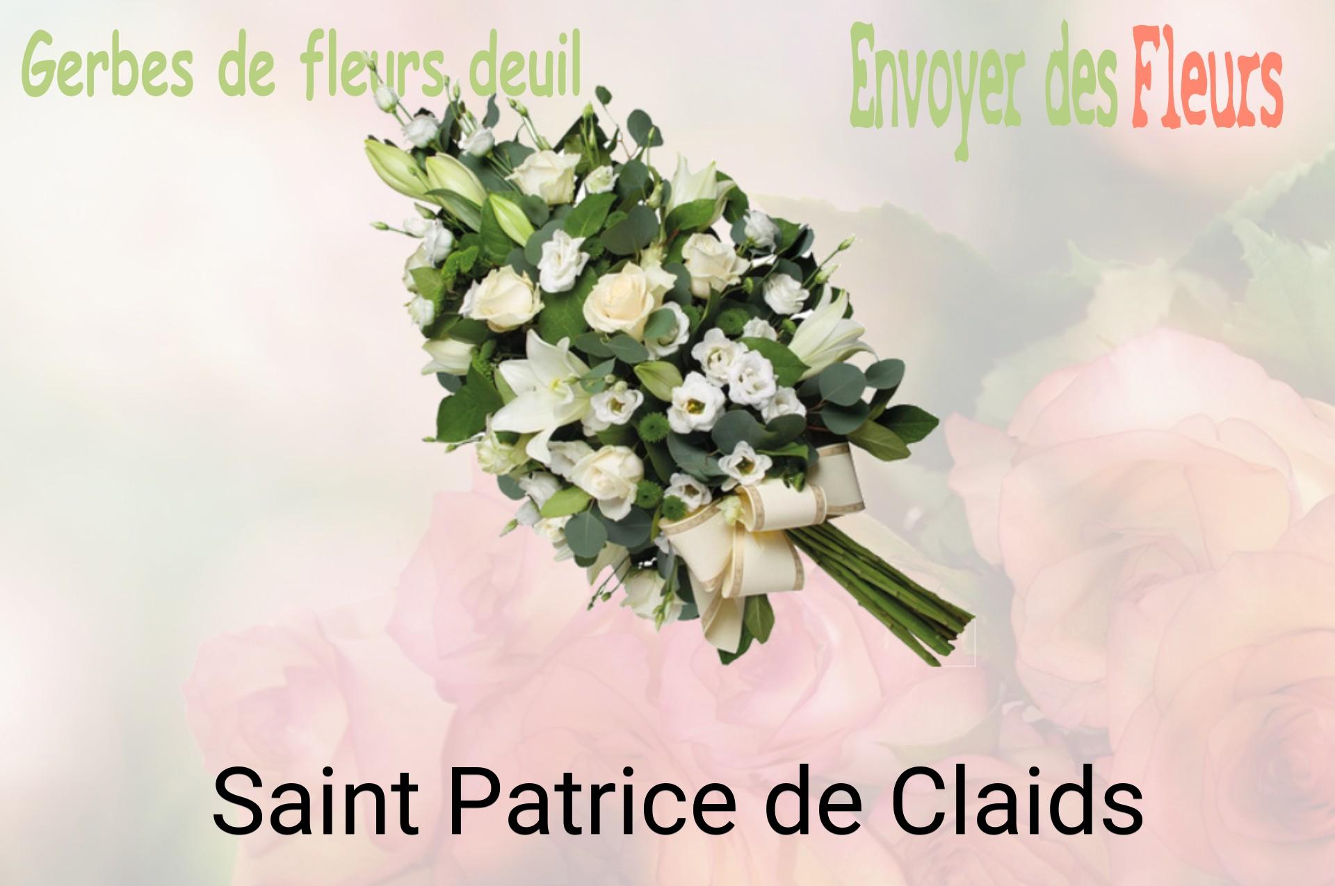 Gerbe de fleurs de deuil livrée à Saint-Patrice-de-Claids